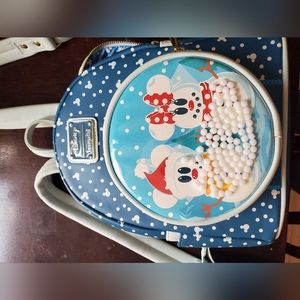 Mickey and Minnie Disney Loungefly Mini Backpack and Wallet Set